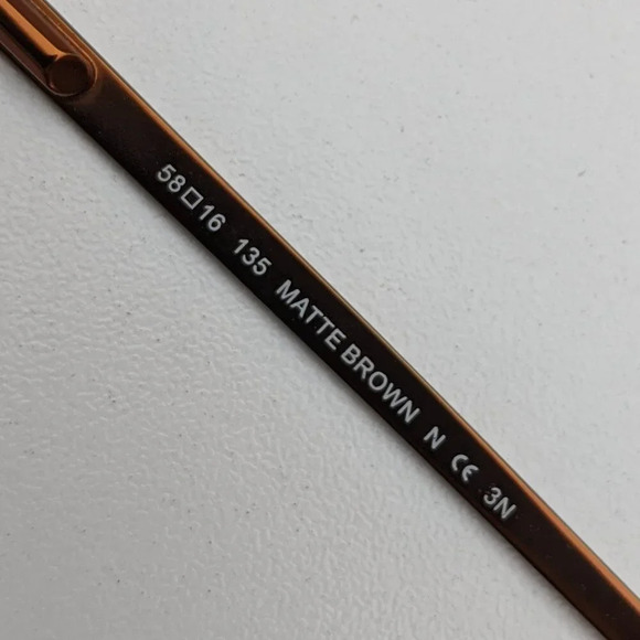 🕶️Sungear SG930 Matte Brown Rectangular Aviator Sunglasses 58/16-135 /JLG633🕶️ - Picture 5 of 8